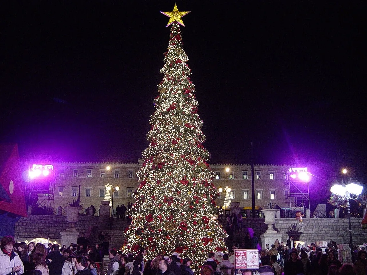 Choinka na placu Syntagma w Atenach