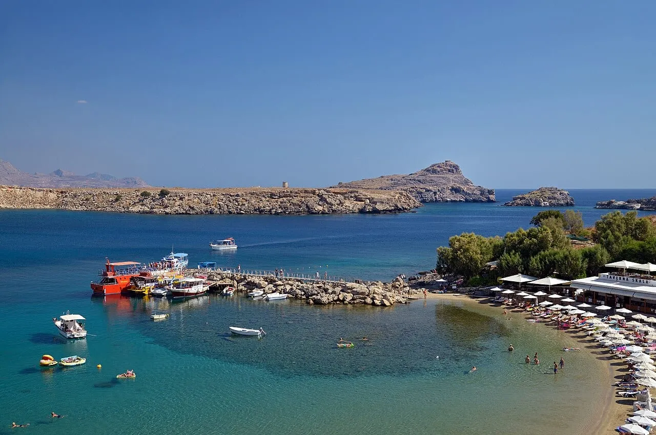 Molo w Lindos na wyspie Rodos