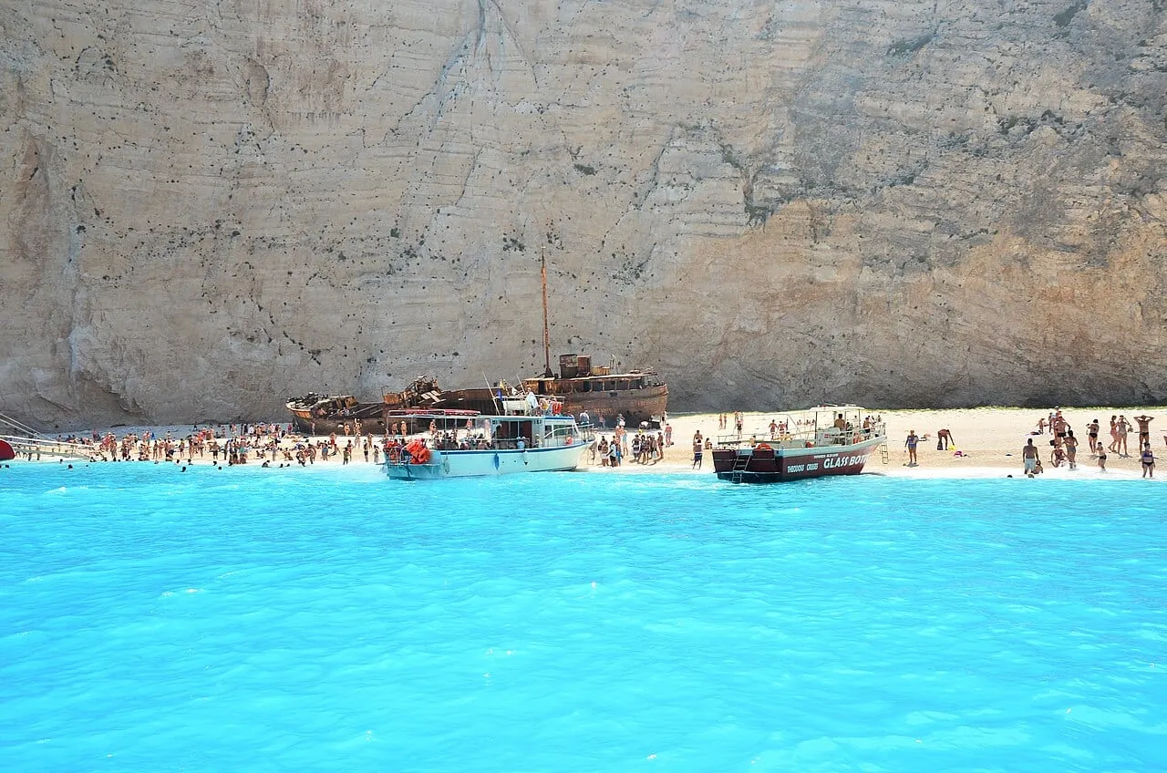 Wrak statku na plaży Navagio na Zakynthos