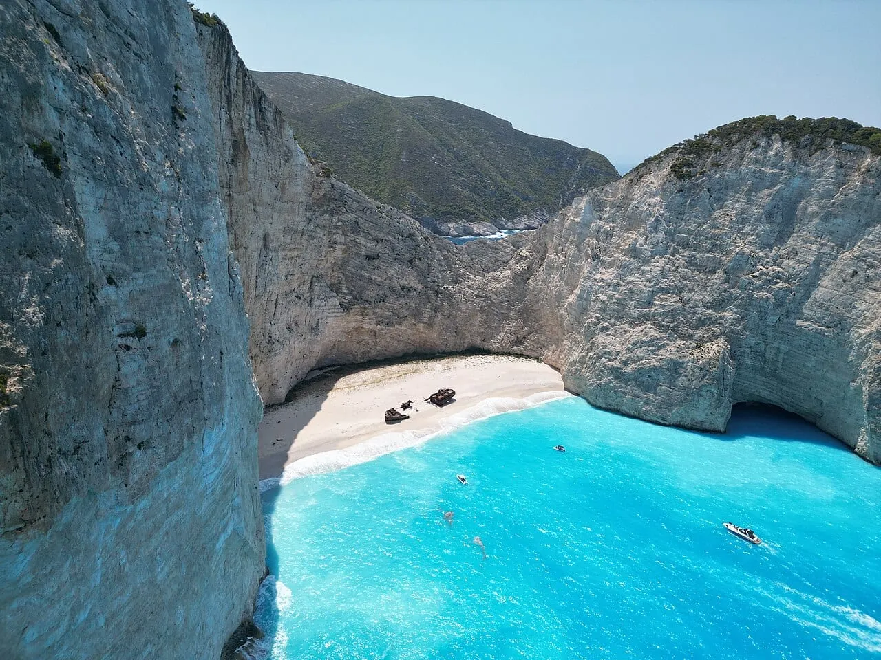 Plaża Navagio z wrakiem statku na Zakynthos