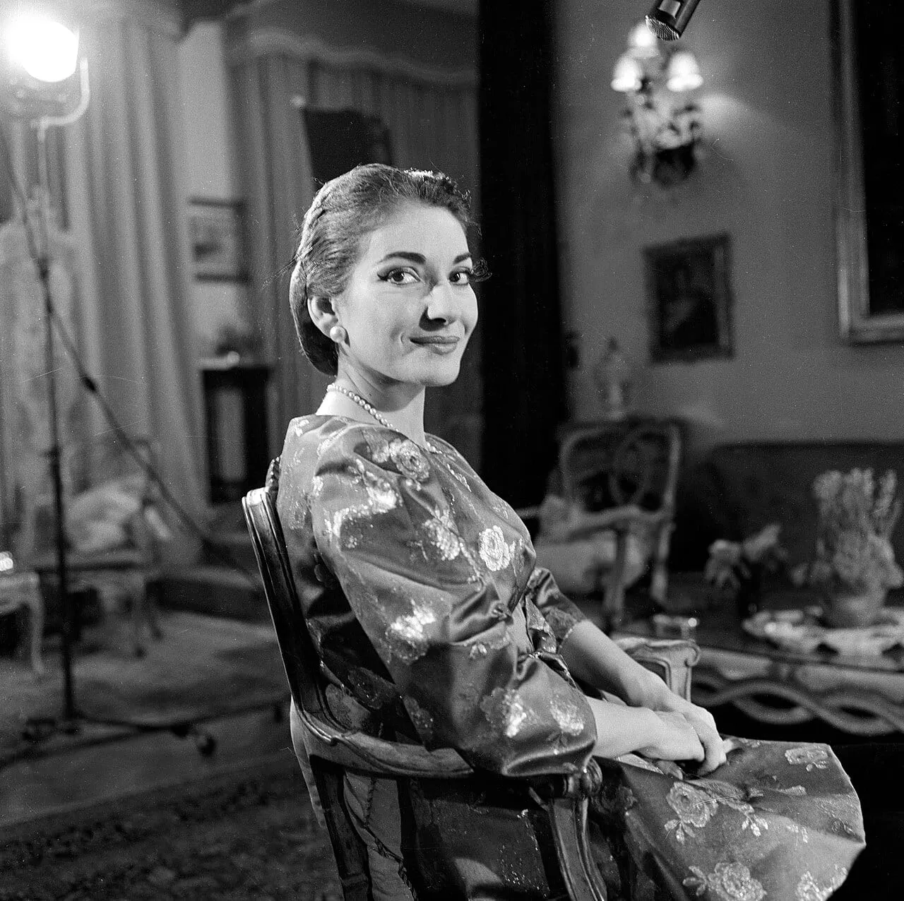 Maria Callas w telewizyjnym programie w 1958 roku