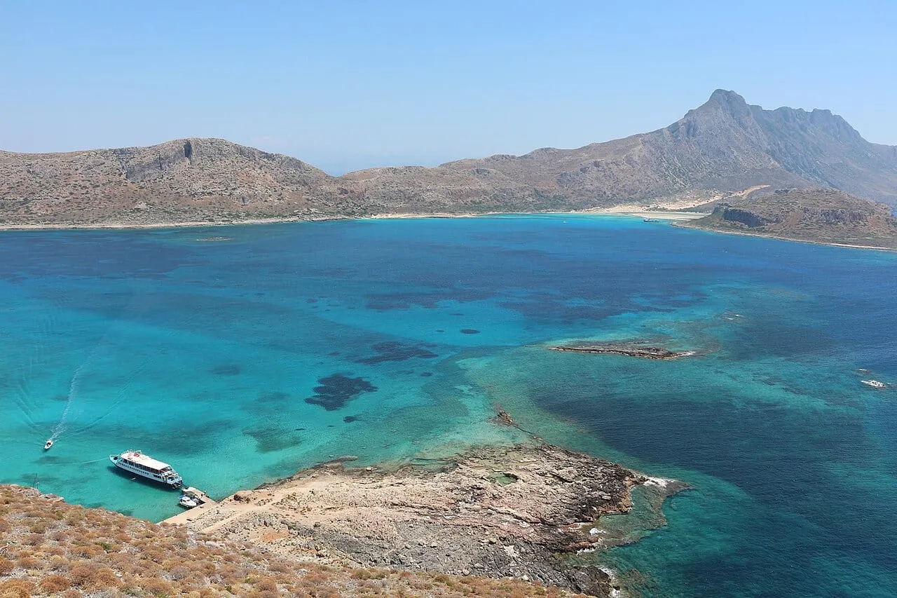 Laguna Balos widziana z wyspy Gramvousa