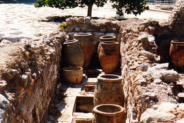 Grecja - Knossos | Pitosy - gliniane naczynia do przechowywania żywności