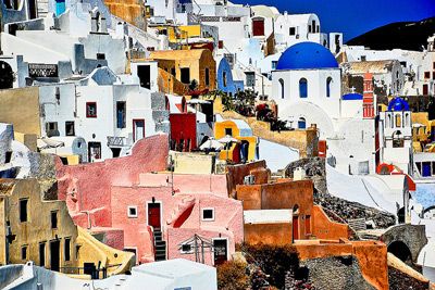 Grecja | Santorini o zachodzie słońca