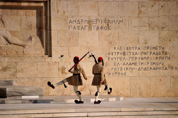 Ateny - warta pod Parlamentem greckim